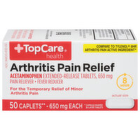 TopCare Arthritis Pain Relief, 650 mg, Caplets - 50 Each 