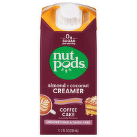 Nutpods Creamer, Unsweetened & Dairy Free, Almond + Coconut, Coffee Cake - 11.2 Fluid ounce 