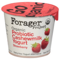 Forager Project Cashewmilk Yogurt, Organic, Strawberry, Probiotic