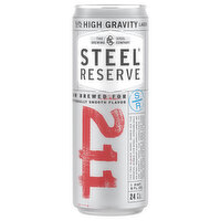 Steel Reserve Beer, Lager, High Gravity, 211 - 24 Fluid ounce 