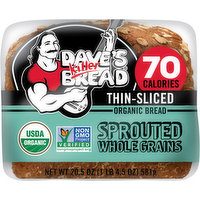 Dave's Killer Bread Organic Bread, Thin-Sliced, Sprouted Whole Grains - 20.5 Ounce 