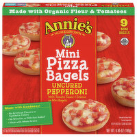 Annie's Pizza Bagels, Uncured Pepperoni, Mini - 9 Each 