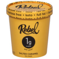 Rebel Ice Cream, Salted Caramel - 1 Pint 