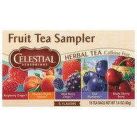 Celestial Seasonings Herbal Tea, Caffeine Free, Fruit Tea Sampler, Tea Bags - 18 Each