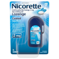 Nicorette Stop Smoking Aid, 2 mg, Coated Ice Mint, Lozenges - 20 Each 