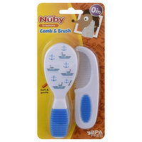 Nuby Comb & Brush, Grooming, 0+ Months - 1 Each 