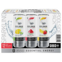 Celsius Energy Drink, Sparkling, Variety Pack - 12 Each 