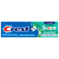 Crest Toothpaste, Fluoride, Minty Fresh Striped, +Whitening, Complete, Scope - 0.85 Ounce 