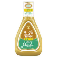 Ken's Steak House Dressing, Lite, Honey Mustard - 16 Ounce 