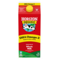 Horizon Organic DHA Omega-3 Vitamin D Organic Whole Milk - 1.89 Litre 