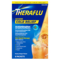 Theraflu Cold Relief, Severe, Honey Ginger - 6 Each 