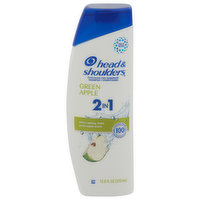 Head & Shoulders Shampoo + Conditioner, Green Apple, 2 in 1 - 12.5 Fluid ounce