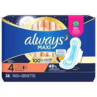 Always Pads, Flexi-Wings, Overnight, Size 4 - 26 Each 