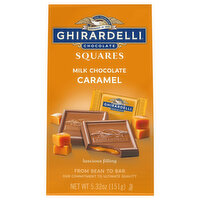 Ghirardelli Milk Chocolate, Caramel, Squares - 5.32 Ounce 