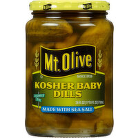 Mt Olive Pickles, Kosher Baby Dills - 24 Fluid ounce 