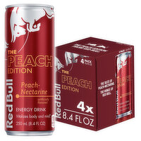 Red Bull Peach Edition Energy Drink - 4 Each 