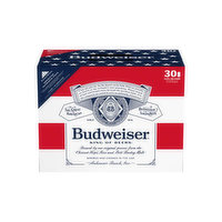 Budweiser Beer, Lager - 30 Each 