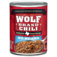 Wolf Brand Chili, No Beans - 10 Ounce 