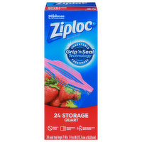 Ziploc Seal Top Bags, Storage, Quart - 24 Each