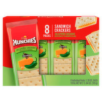 Munchies Sandwich Crackers, Jalapeno Cheddar, 8 Pack