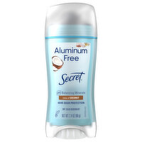 Secret Deodorant, Aluminum Free, Coconut - 2.4 Ounce 