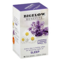 Bigelow Herbal Tea, Chamomile & Lavender, Caffeine Free, Bags