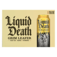 Liquid Death Iced Tea, Grim Leafer, King Size Cans - 8 Each 