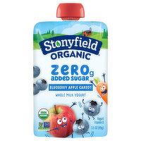 Stonyfield Yogurt, Organic, Zero Added Sugar, Whole Milk, Blueberry Apple Carrot - 3.5 Ounce 