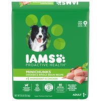 IAMS Dog Food, Super Premium, Chicken & Whole Grains Recipe, Minichunks, Adult 1+ - 30 Pound 