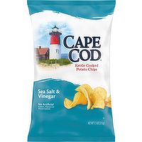 Cape Cod Potato Chips, Sea Salt and Vinegar, Kettle Cooked - 7.5 Ounce 