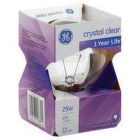 GE Light Bulb, Crystal Clear, 25 Watts
