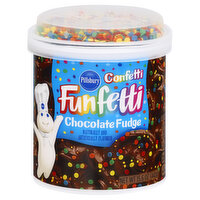 Pillsbury Frosting, Chocolate Fudge, Confetti - 15.6 Ounce 