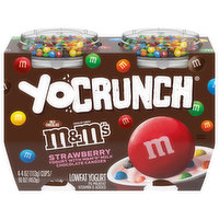 YoCrunch Yogurt, Lowfat, Strawberry, M&M's - 4 Each 