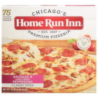 Home Run Inn Pizza, Classic, Sausage & Uncured Pepperoni - 31 Ounce 