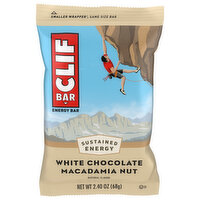 CLIF CLIF BAR - White Chocolate Macadamia Nut Flavor - Made with Organic Oats - 9g Protein - Non-GMO - Plant Based - Energy Bar - 2.4 oz. - 2.4 Ounce 