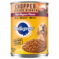 Pedigree Food for Dogs, Filet Mignon Flavor, Chopped Ground Dinner - 13.2 Ounce 