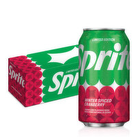 Sprite Soda, Winter Spiced Cranberry, 12 Cans