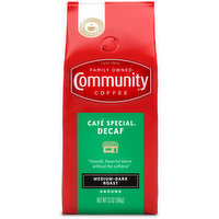 Community Coffee Cafe Special Decaf Medium-Dark Roast Ground Coffee - 12 Ounce 