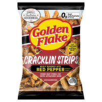 Golden Flake Chicharonnes, Red Pepper, Cracklin Strips - 3.5 Ounce 