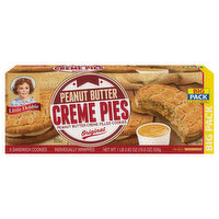 Little Debbie Sandwich Cookies, Peanut Butter Creme Pies, Big Pack - 6 Each