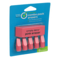 Simply Done Combo pack erasers, latex free - 6 Each 