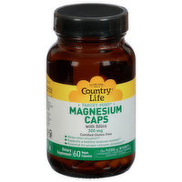 Country Life Magnesium Caps with Silica, 300 mg, Vegan Capsules