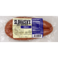 Slovaceks Smoked Sausage, Hickory, Garlic - 14 Ounce 