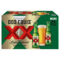 Dos Equis Beer, Lager Especial, Mini - 24 Each 