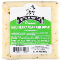 New Bridge Cheese, Mediterranean Cheddar - 7 Ounce 