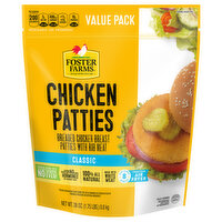 Foster Farms Chicken Patties, Classic, Value Pack - 28 Ounce 