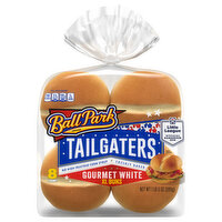 Ball Park Buns, Gourmet White, Tailgaters, Extra Large - 8 Each 