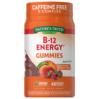 Nature's Truth B-12 Energy, Vegan Gummies, Natural Peach Raspberry Flavor - 48 Each 