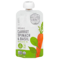 Serenity Kids Carrot Spinach & Basil, Organic, 6+ Months