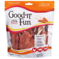 Good 'n' Fun Snack for All Dogs, Triple Flavor Wings - 12 Ounce 